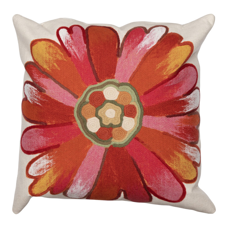  Outdoor Square Pillow Cover & Insert, 20" x 20", Orange