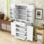 Grand garde-manger avec 3 organisateurs coulissants, 6 tablettes de porte, 2 tiroirs et tablettes réglables-884500794