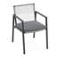 2 fauteuils d'extérieur - construction en aluminium + corde pour patio, cour, bord de piscine, coussin de balcon inclus