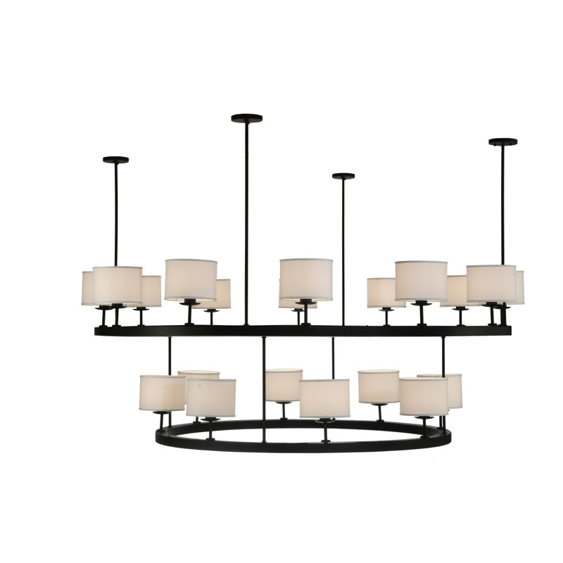 Plafonnier semi-encastré 20 lumières 81 po