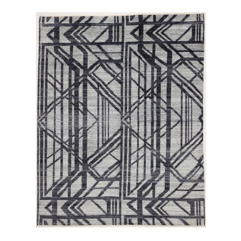 Hand Knotted Abstract Area Rug