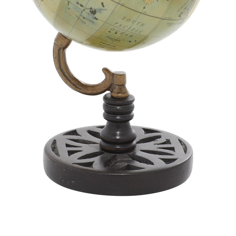 Wood Educational/Geographic Earth Globe, Green