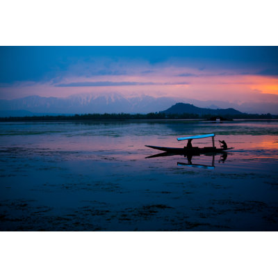 Sunset At Dal Lake, India by Maodoltee - Wrapped Canvas Print