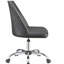 Chaise de bureau réglable grise et chromée
