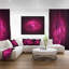 «Glowing Magenta Circles - Floater Frame», impression sur toile-63567624