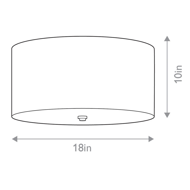 Fletcher Flush Mount, 10" H x 18" W x 18" D, 3 Lights