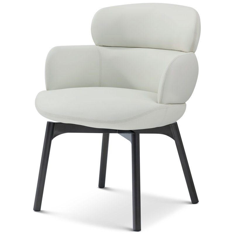 Chaise de salle à manger Coletti, Blanc/Noir