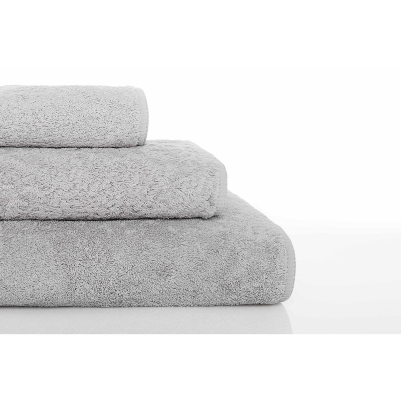 Long Double Loop Hand Towel, Silver, 18" W x 30" L