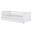 Lit plateforme en bois avec garde-corps et lit gigogne-313039927