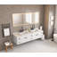 Miroir de salle de bain 72 po x 32 po à DEL, miroir de meuble-lavabo mural, anti-buée, mémoire, 3 couleurs, réglable en continu