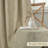 100% Blackout Linen Textured  Curtains Farmhouse Thermal Insulated Pocket Back Tab Full Light Blocking 2 Panel-1926543860-1926543369