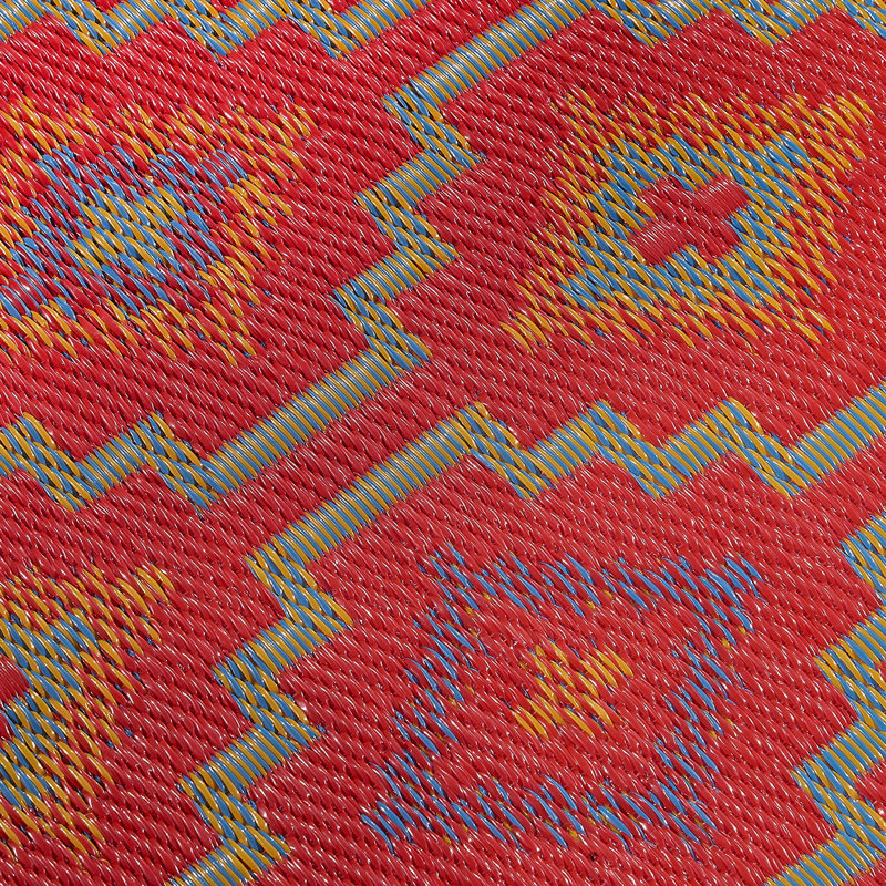 Tapis d'extérieur paille en plastique imperméable pour terrasse Olivama , Lhassa - orange et violet