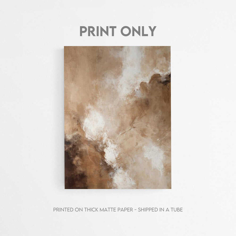 Reproduction d'art Organic Desert Flow, tons terreux (encadrée ou non), H 18 po x l 24 po, Impression sans cadre