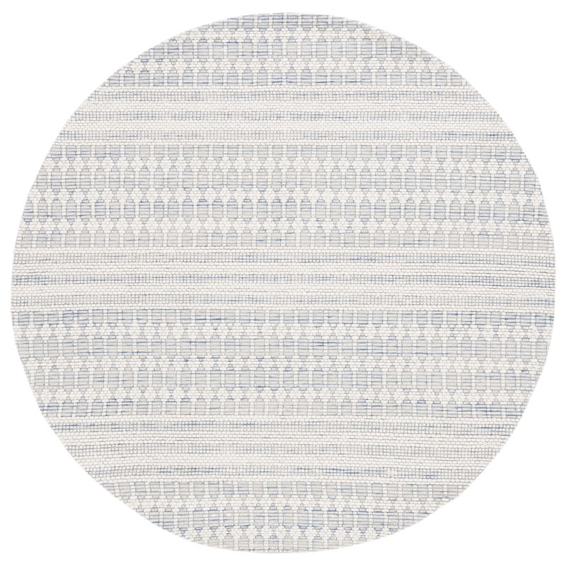 Brag Hand Woven Performance Geometric Rug, Round 6'