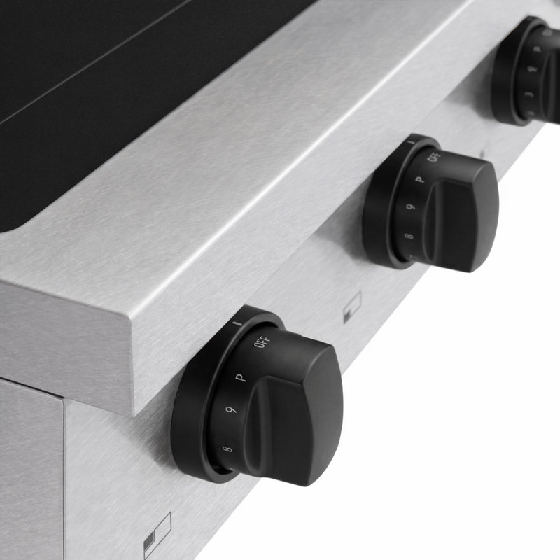 ZLINE Autograph 48 in. Paramount Induction Rangetop in Stainless Steel & Polished Gold Accents, Matte Black