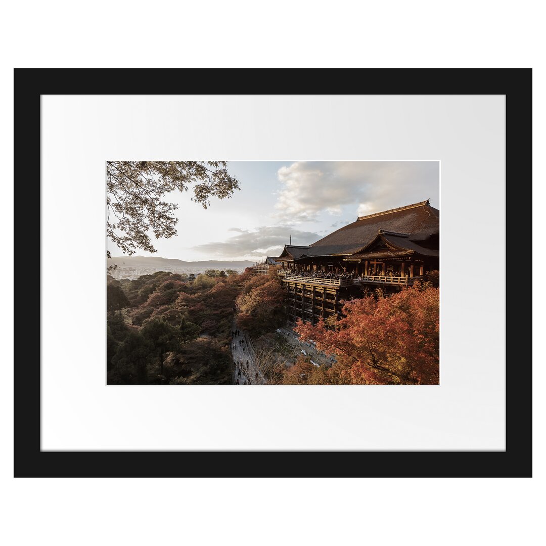 Gerahmtes Poster Kiyomizu-Dera Tempel in Kyoto