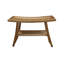 EcoDecors Satori - Banc de douche en teck, banc de douche en teck, banc de salle de bain en teck, banc de douche en bois de teck, brun bois-96747923