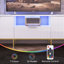 Fluted TV Stand, Glossy Media Console with Wave Pattern Buffet Cabinet-1252076408-1248260658