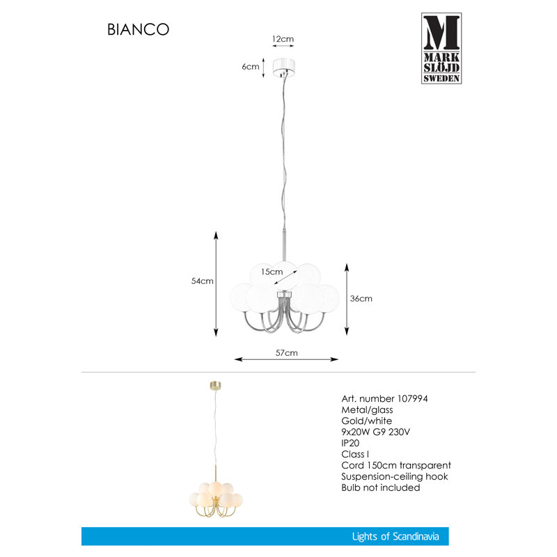 Tangier 9 - Light Shaded Chandelier