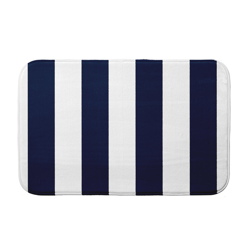 Tapis de bain Crowborough, l 24 po x L 17 po, Bleu marine