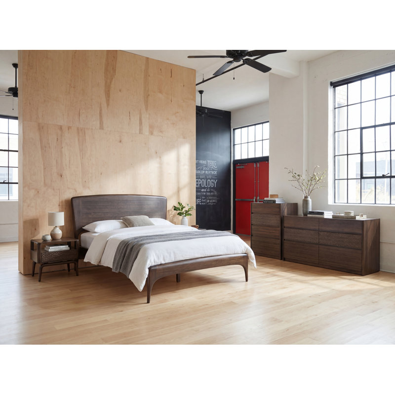 Zeva Queen Bed, Black Walnut, King