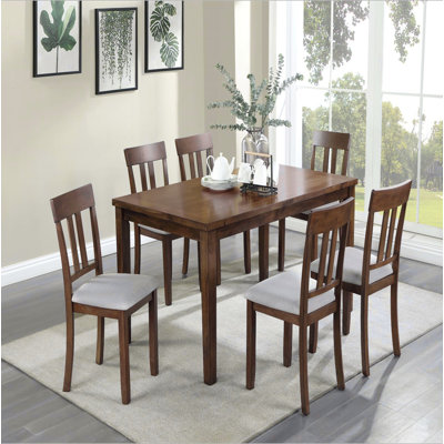 Ensemble de table de salle à manger 7 pièces Transitional Style