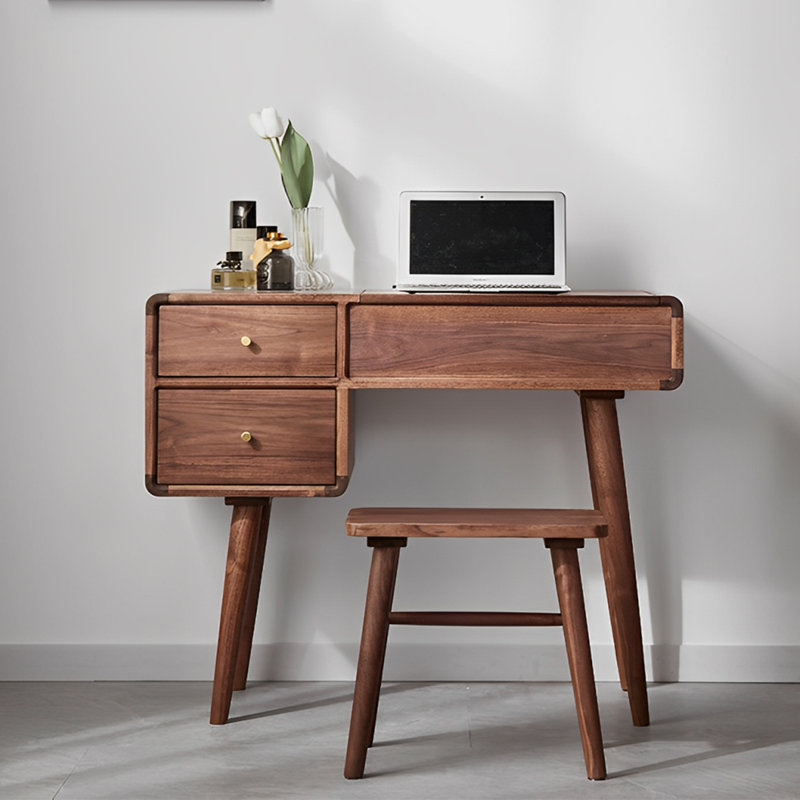 Japanese simple style solid wood dressing table