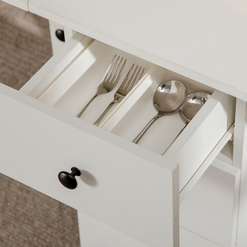 Table de salle à manger extensible Nedo, Blanc
