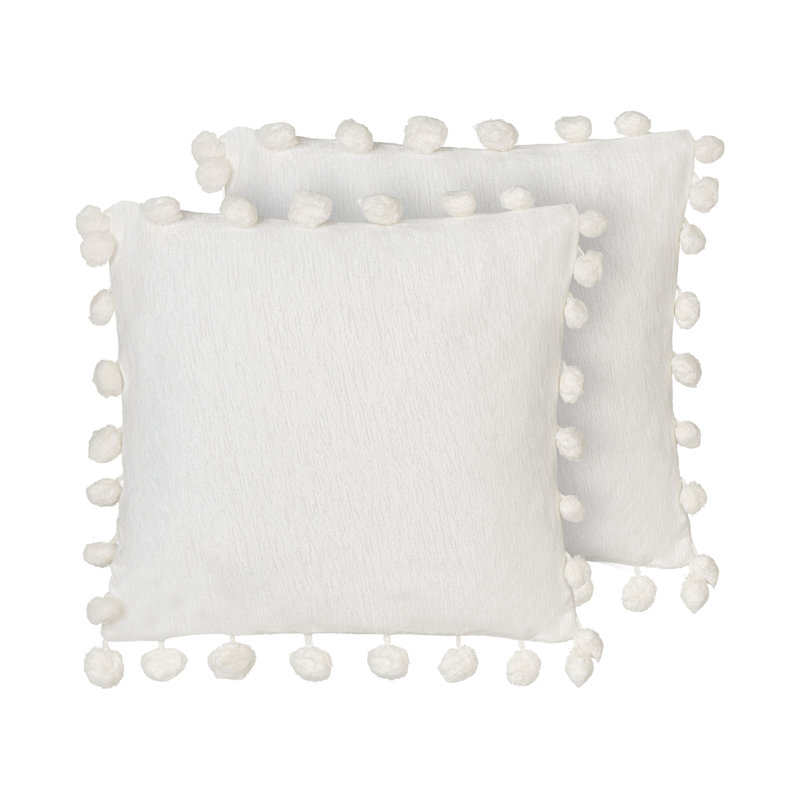 Lebec Square Cushion, White