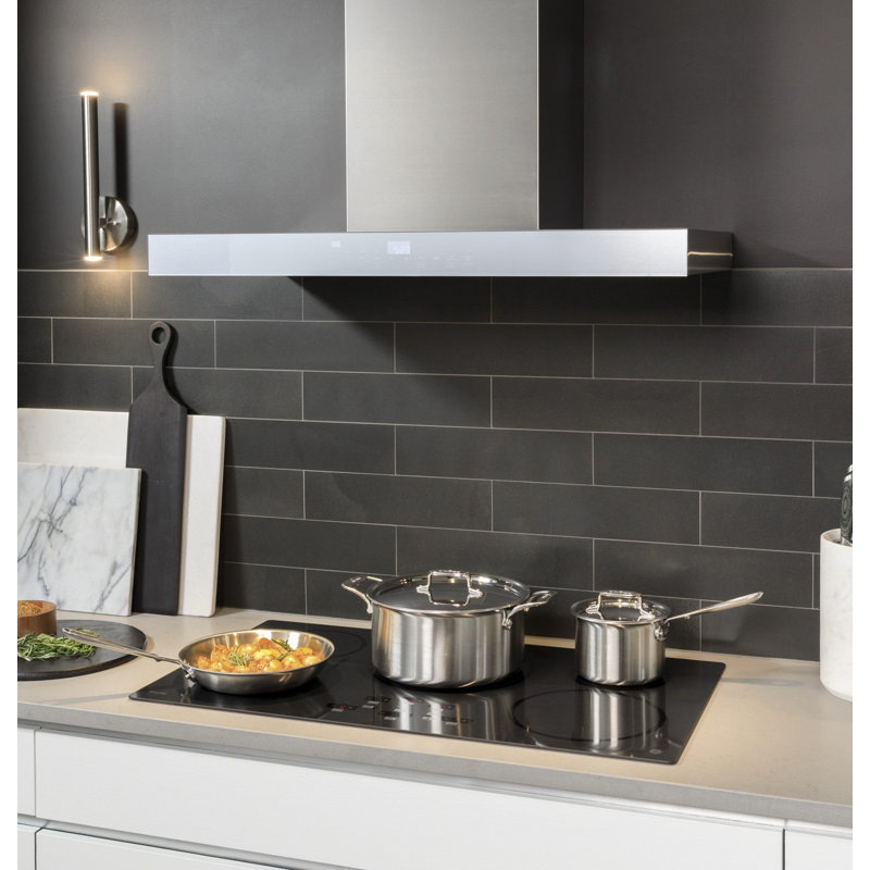 36" GE Profile Smart Appliances 610 CFM Convertible Wall Mount Range Hood with Night Light Wi-Fi Remote Control Included, 36"
