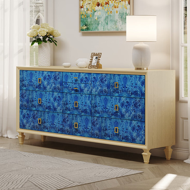 Buffet de luxe américain de style moderne et léger, H 35,4 po x l 70,8 po x P 15,7 po