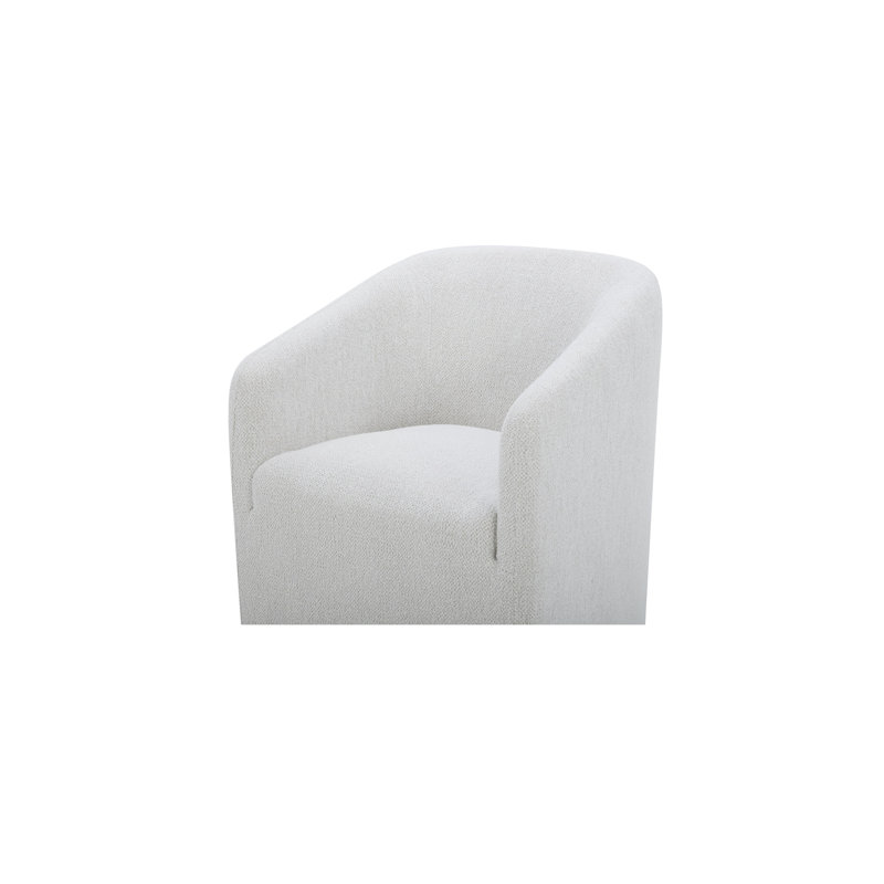 Sandy Rolling Dining Chair Off White, White