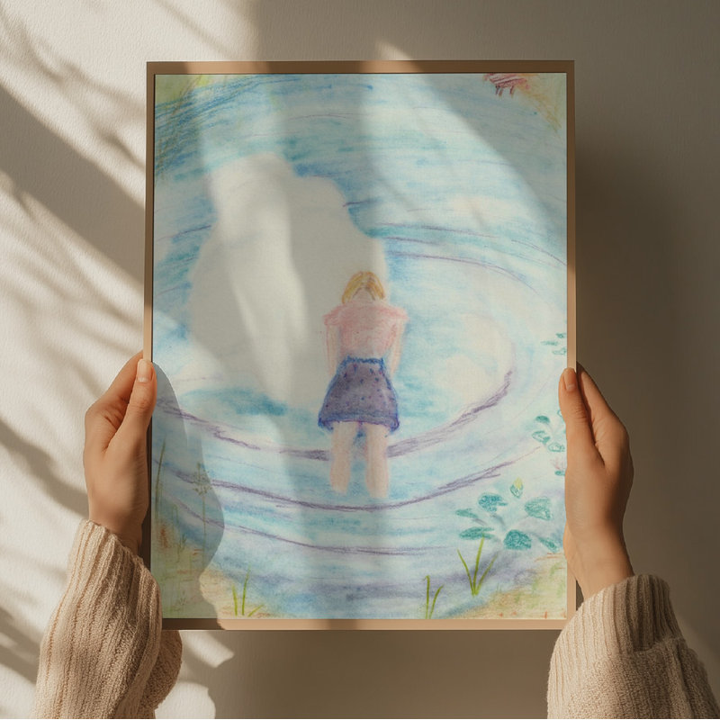 Little Girl in the Pond 