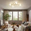 Antinique 6-Light 86cm Modern Glass Globe Sputnik Semi Flush Mount-290720543-290720542