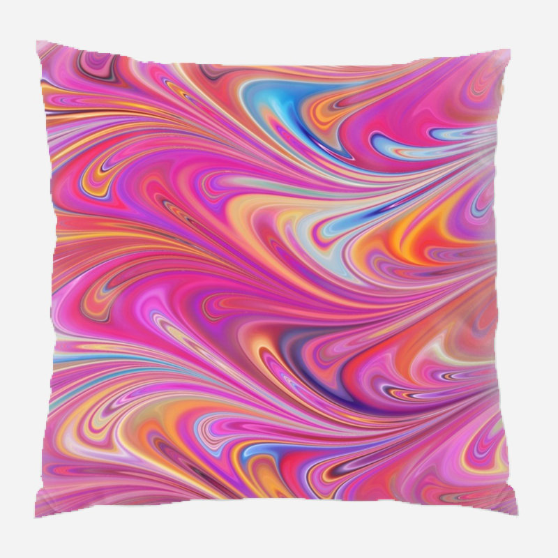 Coussin décoratif transparent, Rose / orange / bleu, Intérieur