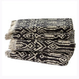 Serviette de bain jacquard, noir