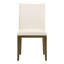 Ensemble de deux chaises d'appoint en cuir blanc et brun