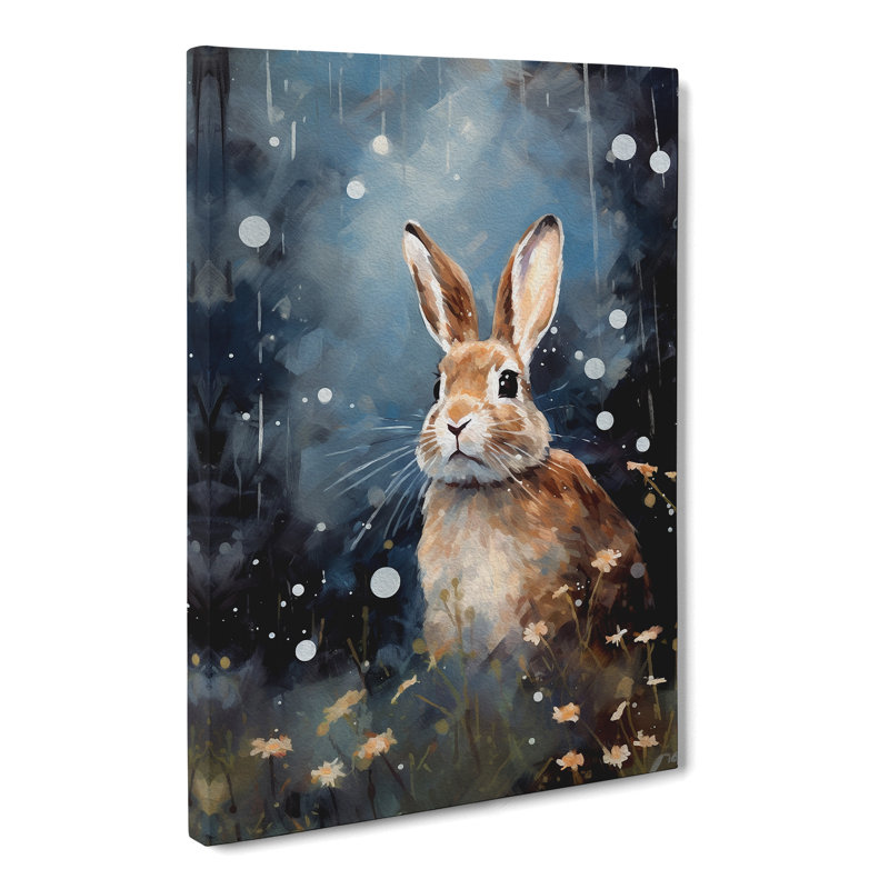 Rabbit Impressionism No.2 - Wrapped Canvas, 60cm H x 40cm W x 3cm D