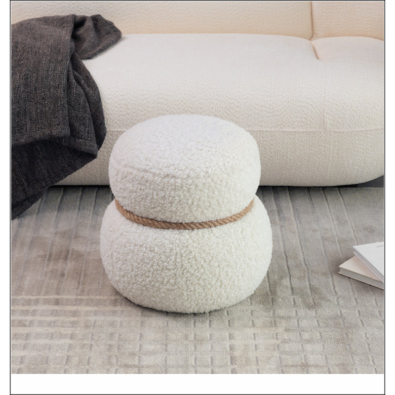 Tabouret bonhomme de neige, siège, ventre rond, mignon et amusant, convient à tout espace, Crème, crème