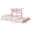 Lit plateforme avec lit gigogne, tiroirs et prises USB