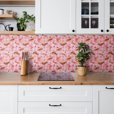 Audrielle 50 x 100 cm PVC Tile in Pink