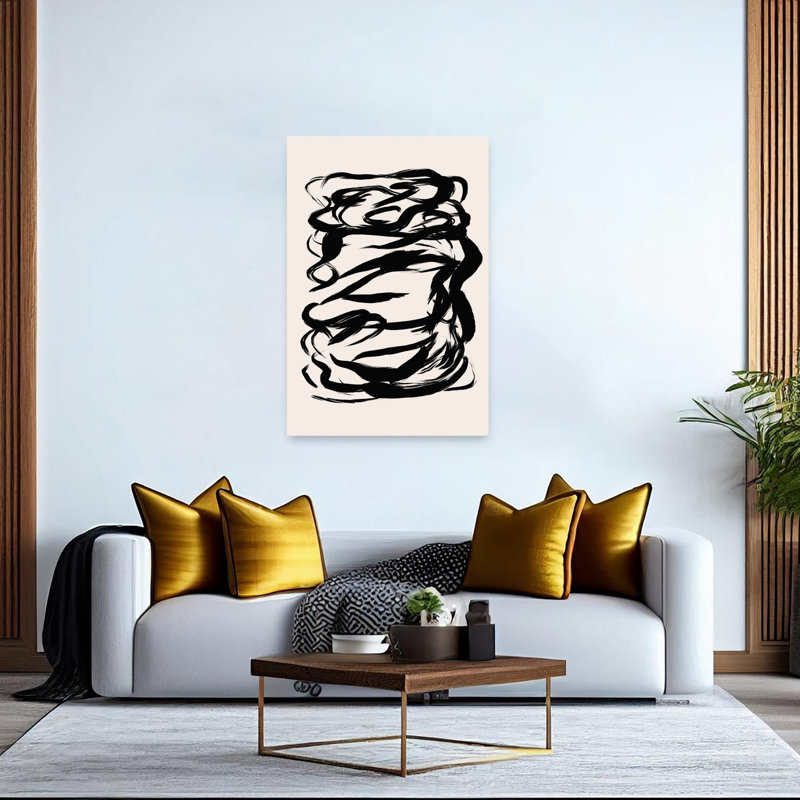 Whirlwind Echoes Abstract Bold Contemporary Wall Art Print, 152.4cm H x 101.6cm W