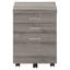 Classeur moderne avec roulettes, rangement, taupe, roulettes de style bureau, tiroirs, stratifié taupe,