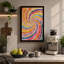 Spiral Chromatic Dance Geometric 1 Piece Wrapped Canvas Wall Art-777938416-777938417