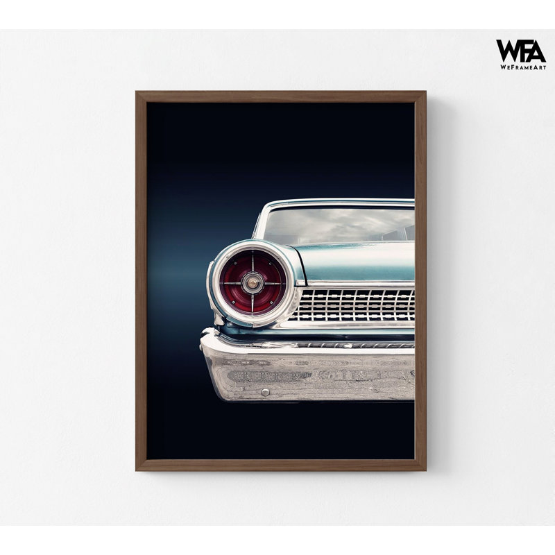 US Classic Car 1963 Galaxie By Beate Gube, Car Shop Waiting Room Decor, Classic American Car Art, Retro Car Decor, Muscle Car Poster