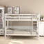 Lit simple au-dessus d'un lit superposé avec espace blanc pour utilisation intensive