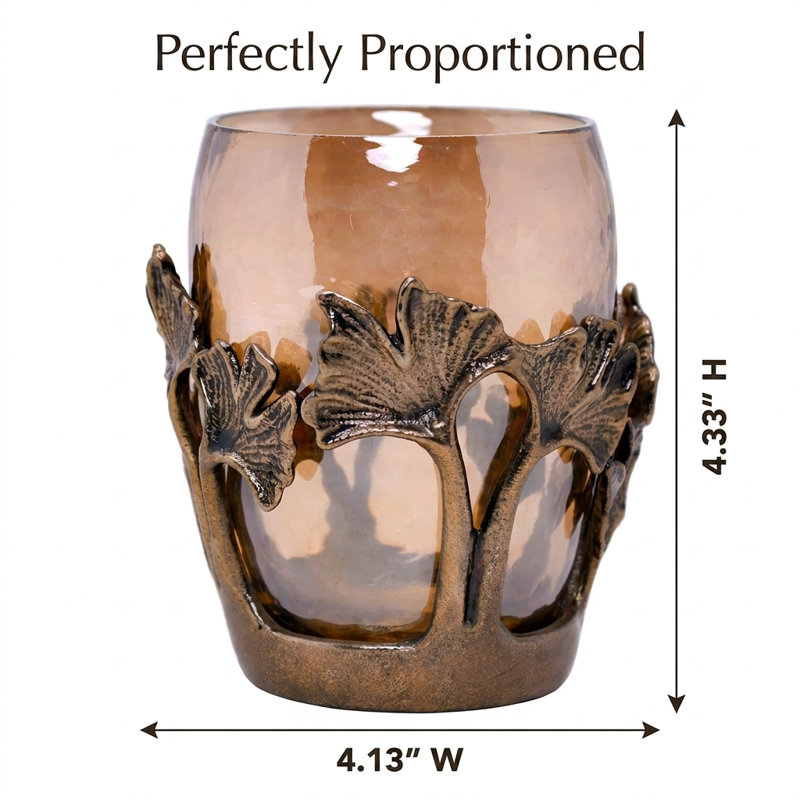 Vase en verre Gingko