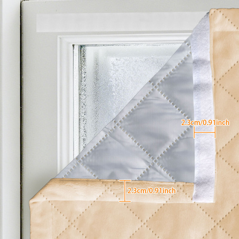1 Panel Quilted Thermal Insulated Door Curtain,Velvet Heavy Duty Privacy Door Drape With Diamond Stitched, Noise Reducing, Cold & Heat Blocking, Fits Front/Back Door