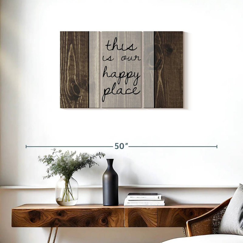 Plaque murale Our Happy Place, H 20 po x l 33 po