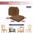 4-Piece Dining Chair Seat Cushion 17“ x 16” x 2",with non-slip pad and straps, Features a concealed zip,D-Shaped Cushions for Kitchen Chairs, Brown-2091782218